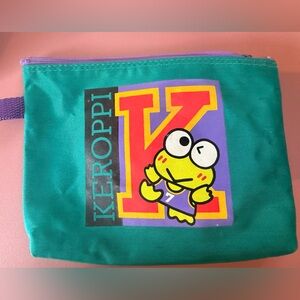 Vintage (1994) Keroppi Teal Purple Pouch